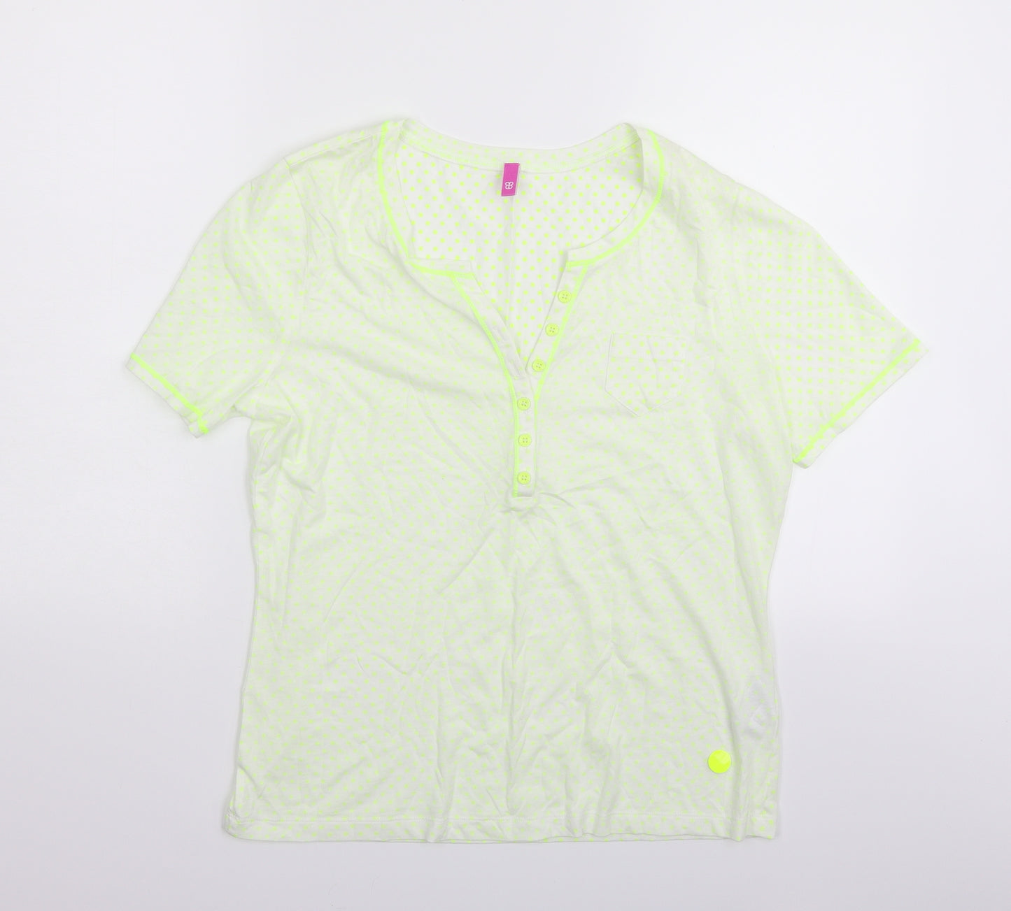 Basler Womens Gold Polka Dot  Basic T-Shirt Size 14