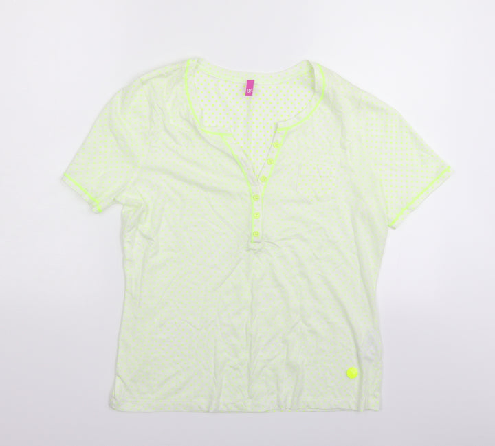 Basler Womens Gold Polka Dot  Basic T-Shirt Size 14
