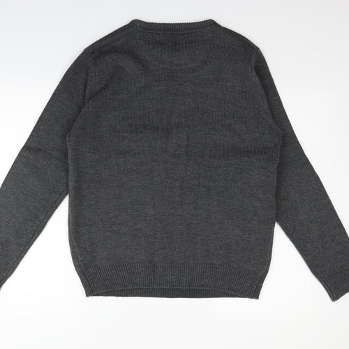 Threadbare Mens Grey   Pullover Jumper Size M