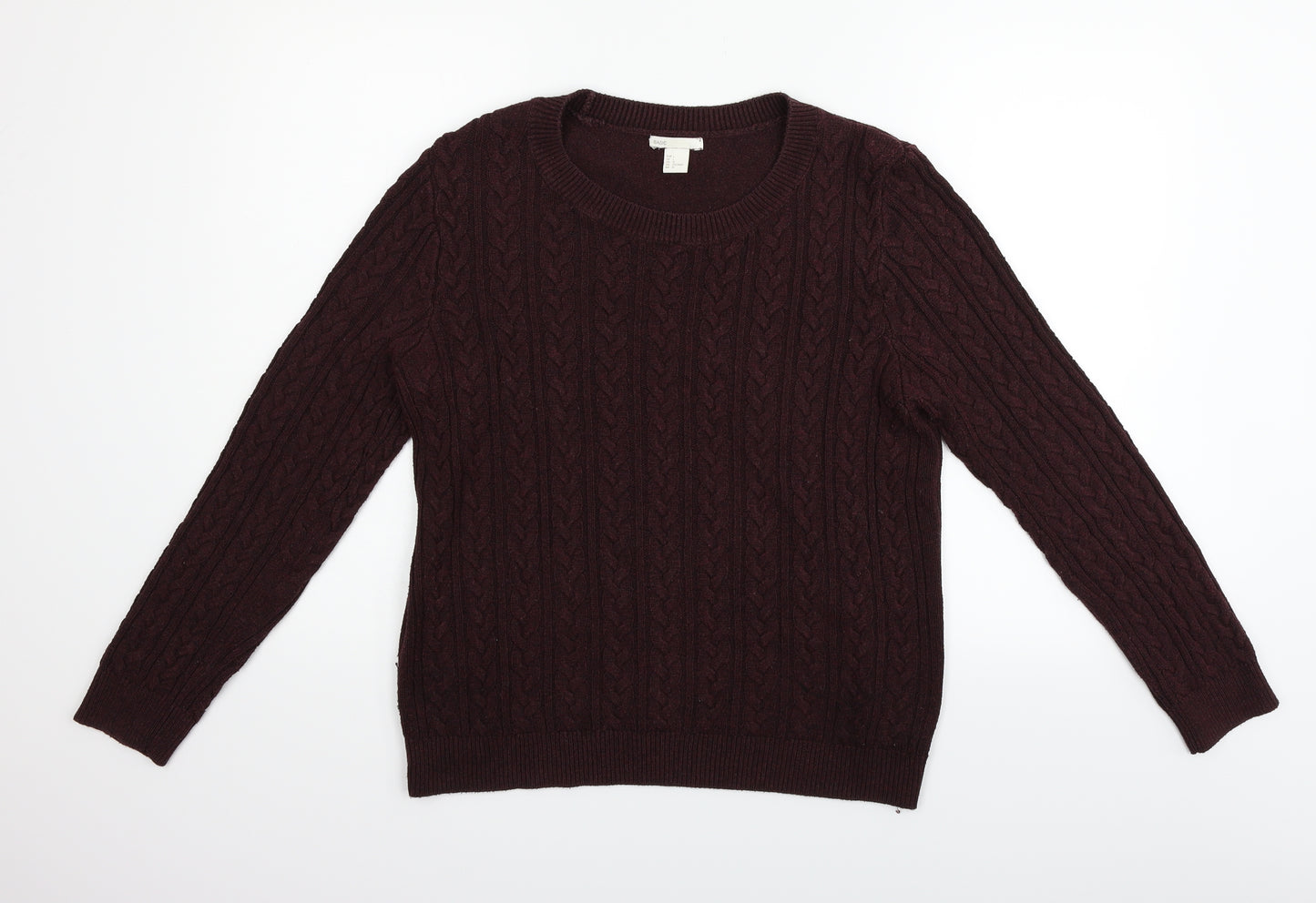 H&M Womens Purple   Pullover Jumper Size L
