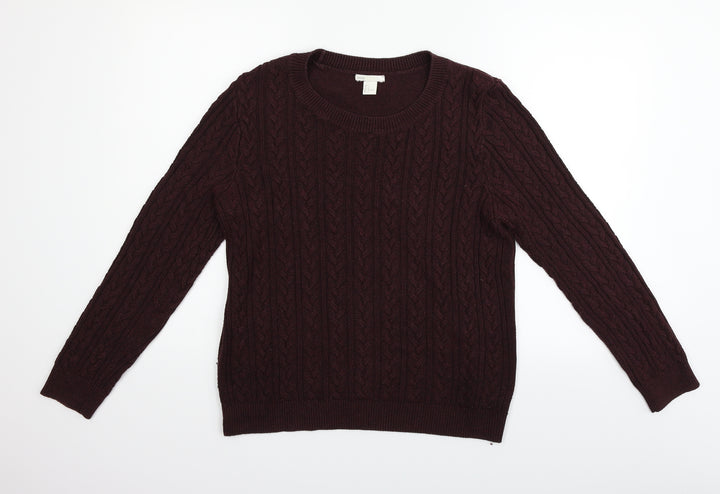H&M Womens Purple   Pullover Jumper Size L