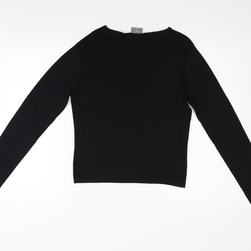 AMARANTO Womens Black   Basic T-Shirt Size M