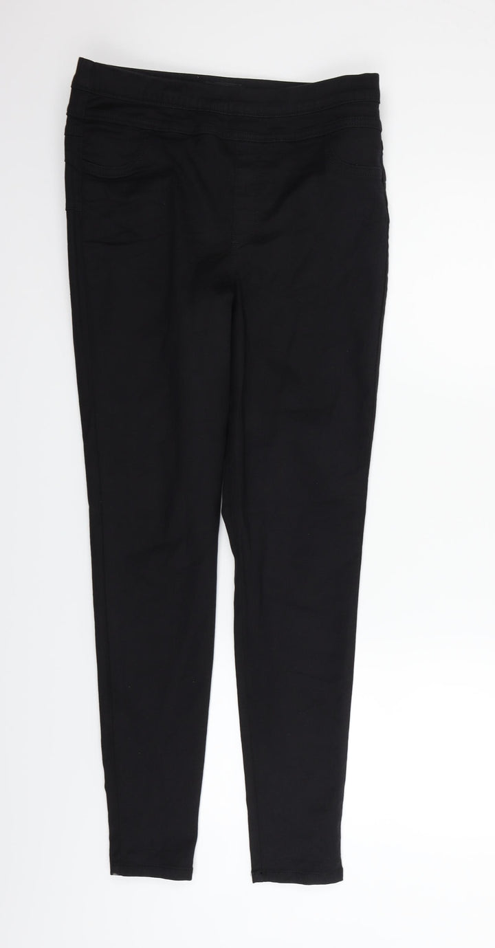 F&F Womens Black Trousers Size 12 L29 in