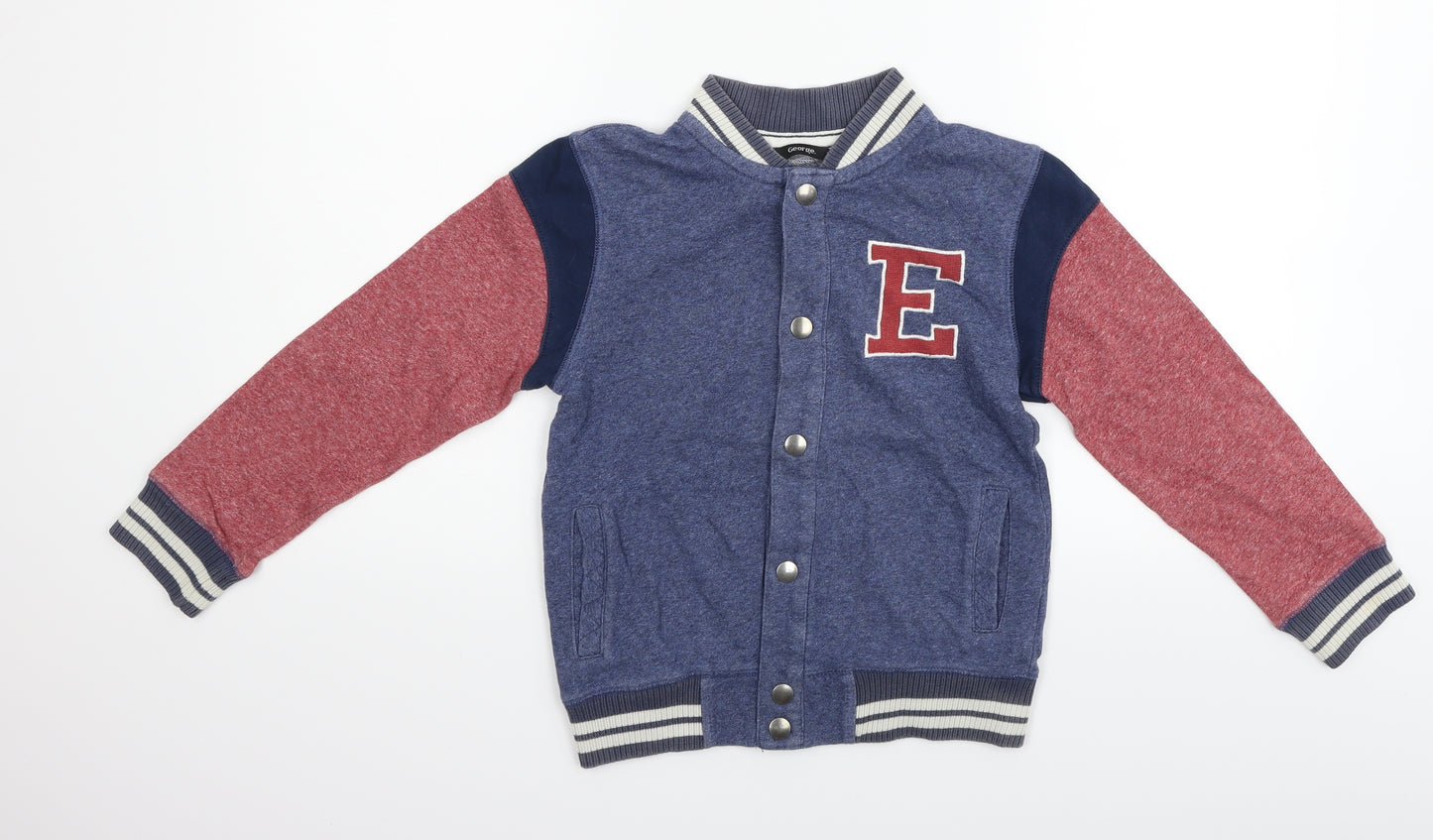 George Boys Blue   Cardigan Jumper Size 8-9 Years  - letter e