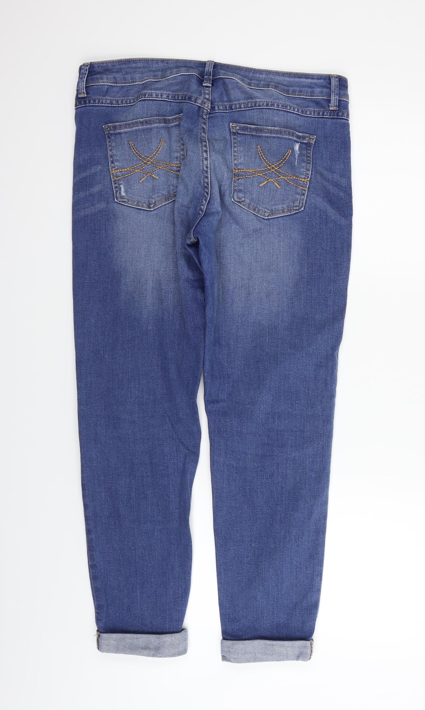 Marks and Spencer Womens Blue   Straight Jeans Size 12 L26 in