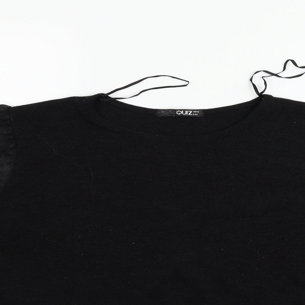 Quiz Womens Black   Pullover Jumper Size 16