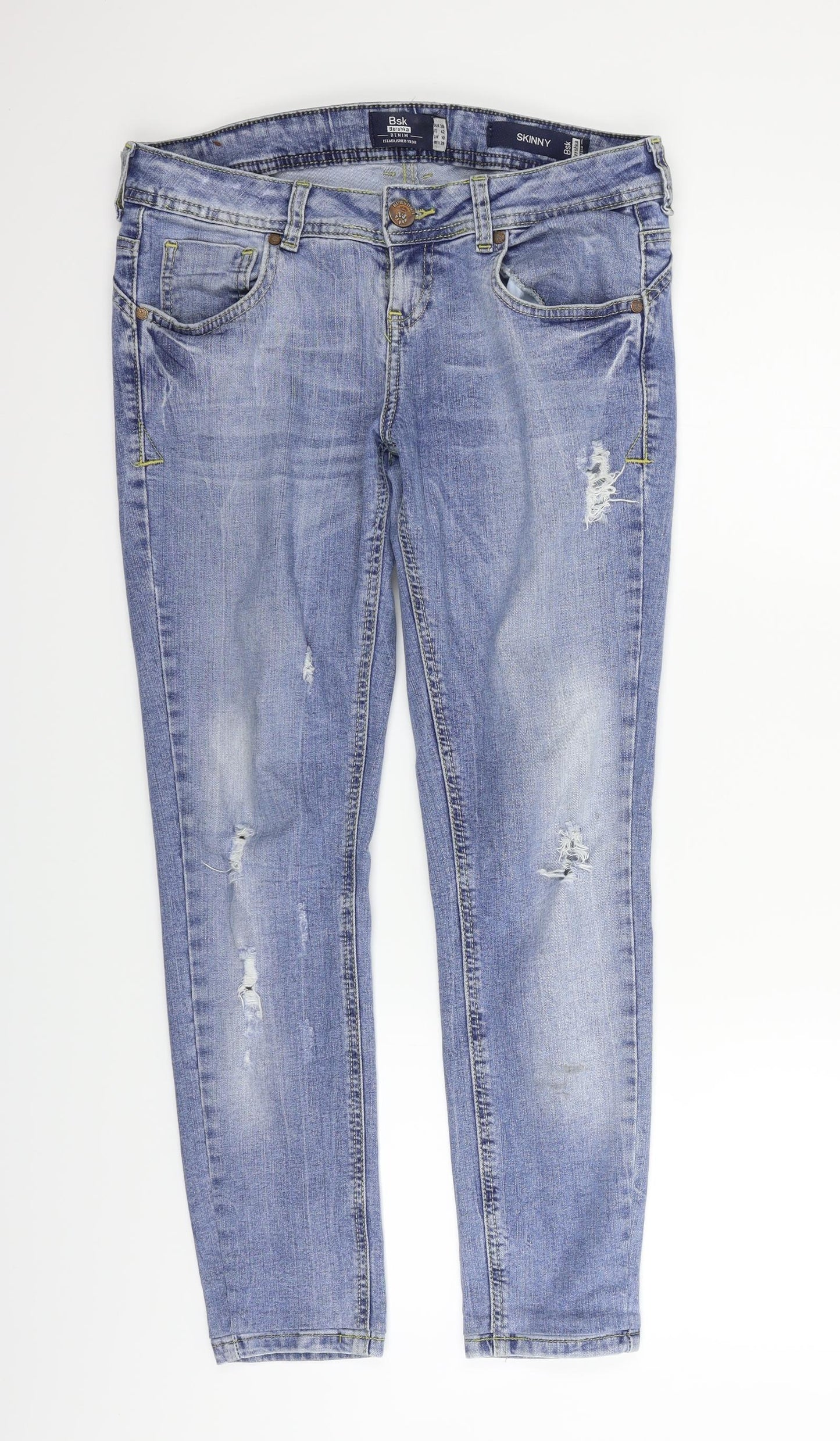 Berksha Womens Blue   Straight Jeans Size 10 L27 in