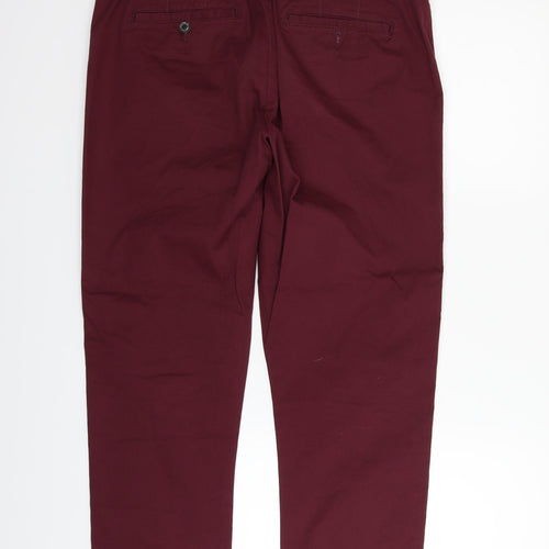 Matalan Womens Red Houndstooth  Trousers  Size 34 in L30 in