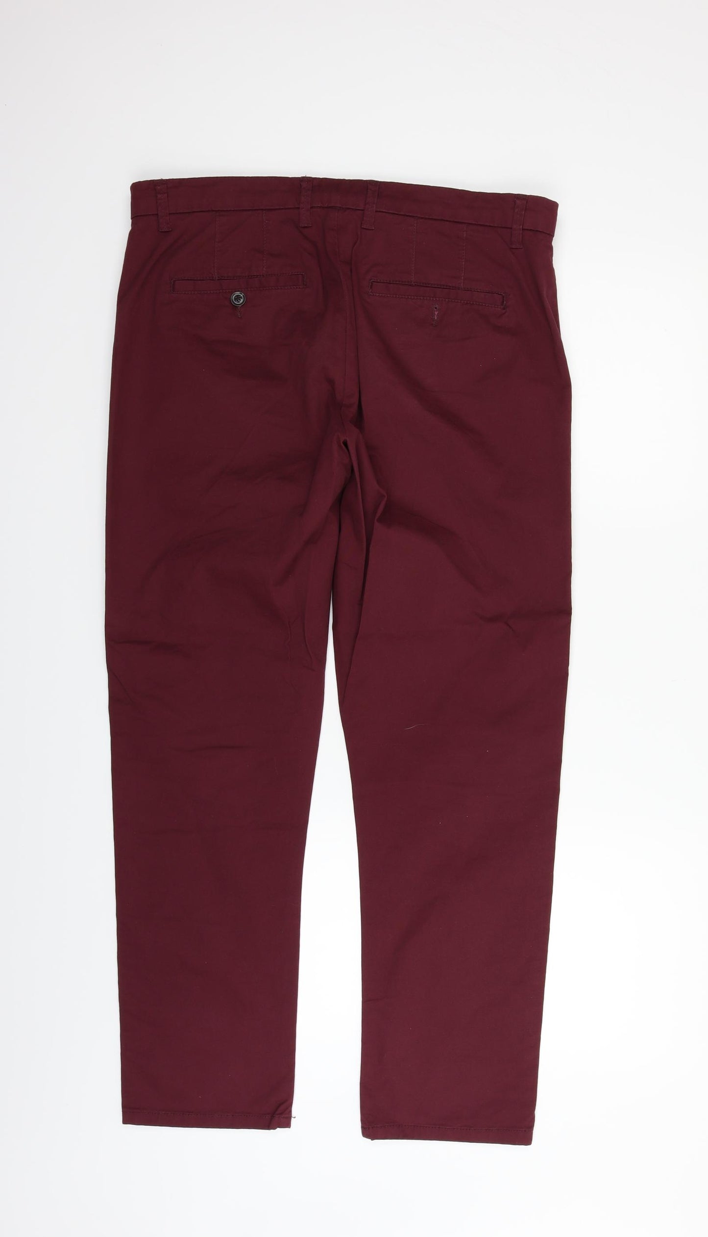 Matalan Womens Red Houndstooth  Trousers  Size 34 in L30 in