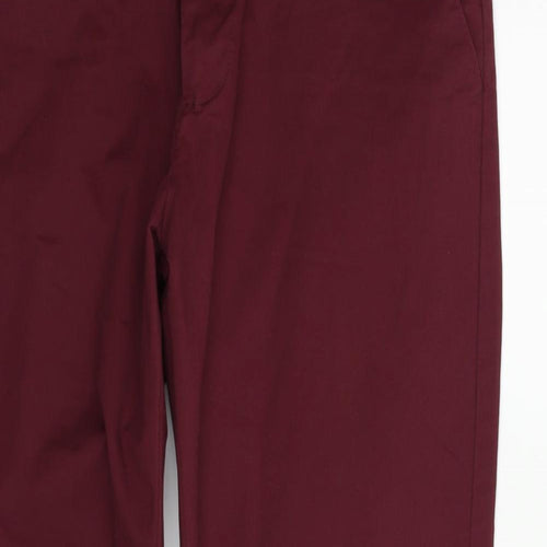 Matalan Womens Red Houndstooth  Trousers  Size 34 in L30 in