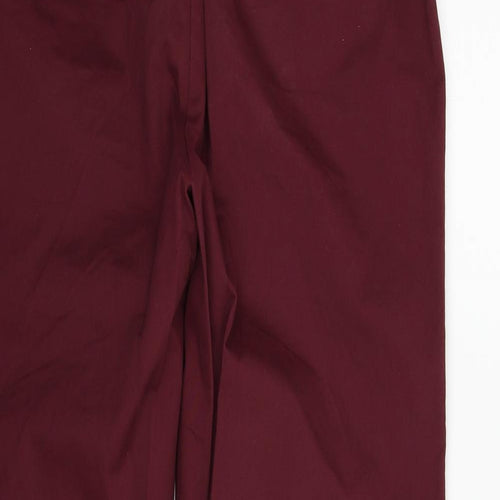 Matalan Womens Red Houndstooth  Trousers  Size 34 in L30 in