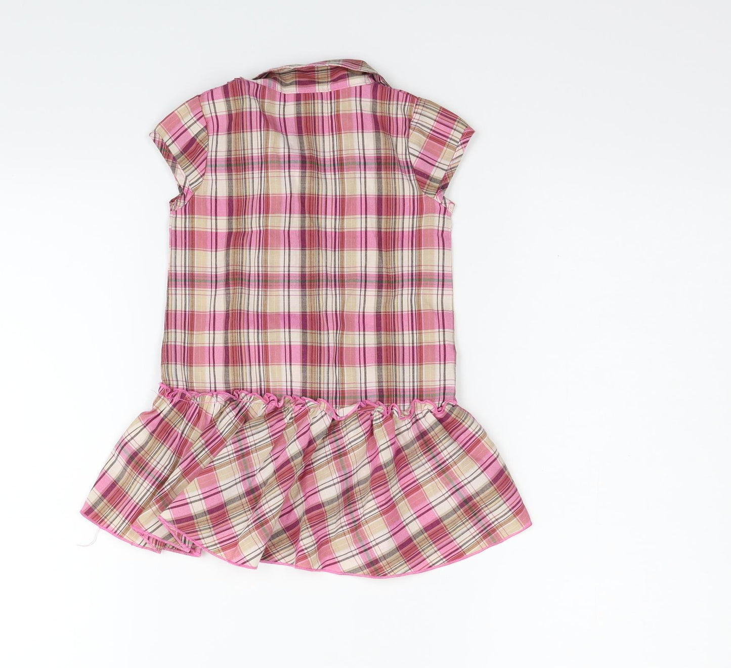 NEXT Girls Pink Check  Fit & Flare  Size 9-12 Months
