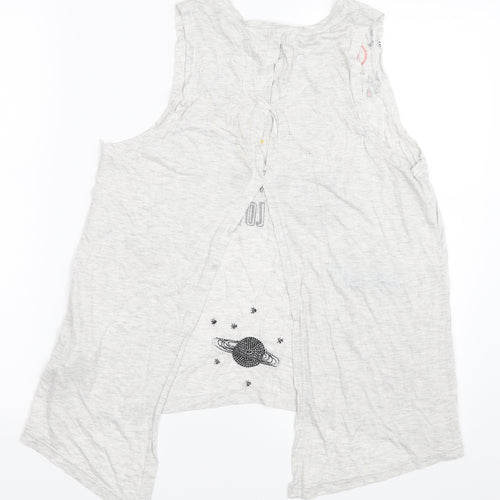 Pull&Bear Womens Grey   Basic Tank Size M
