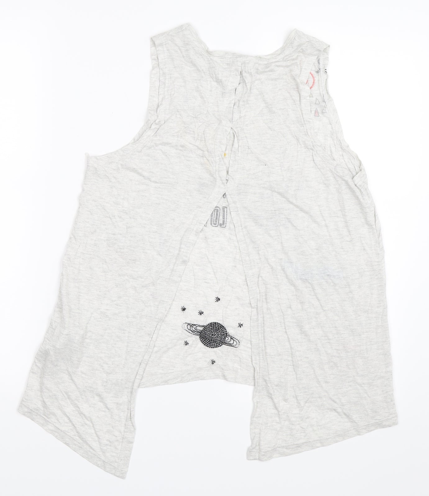 Pull&Bear Womens Grey   Basic Tank Size M