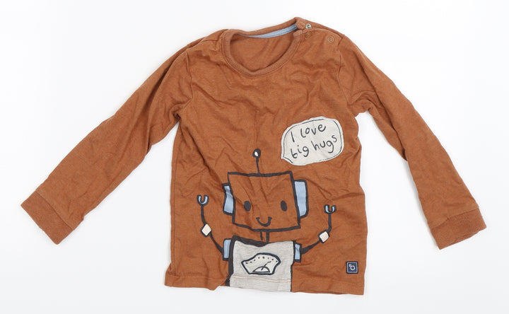 George Boys Brown Basic T-Shirt Size 18-24 Months