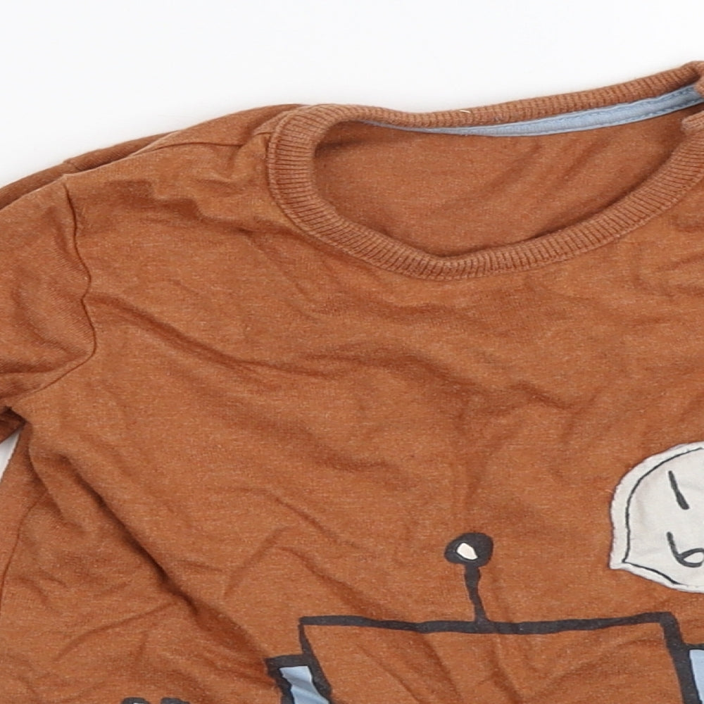 George Boys Brown   Basic T-Shirt Size 18-24 Months