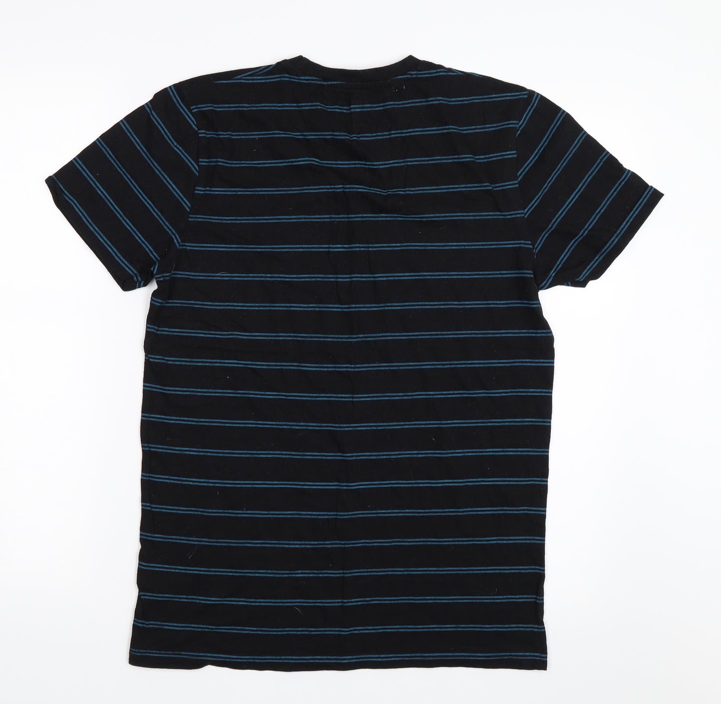 Pep&Co Mens Black Striped   T-Shirt Size S