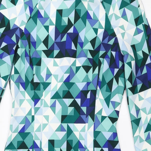 H&M Womens Green Geometric  Bodycon  Size 36
