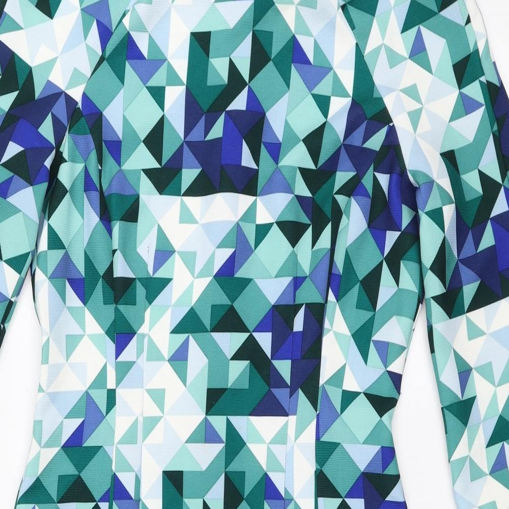 H&M Womens Green Geometric  Bodycon  Size 36