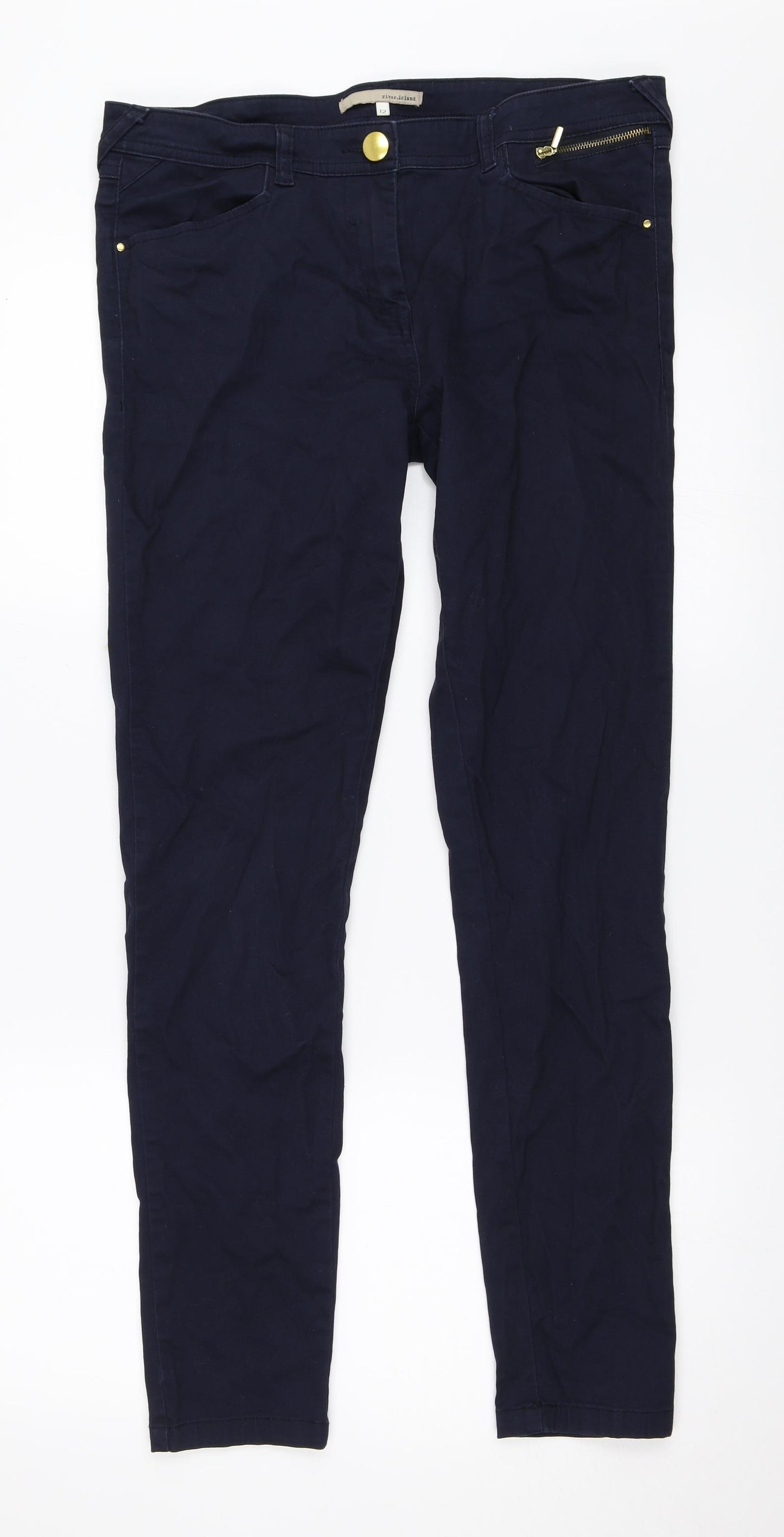 River Island Womens Blue   Skinny Jeans Size 12 L29.5 in