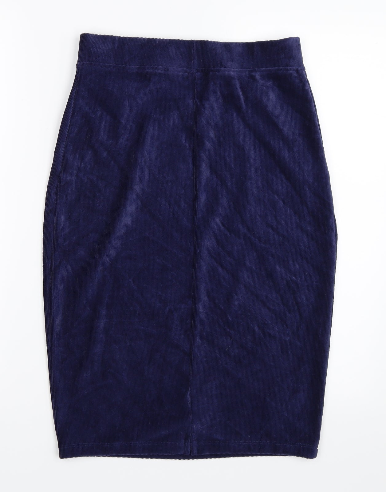 TU Womens Blue  Corduroy Straight & Pencil Skirt Size 8