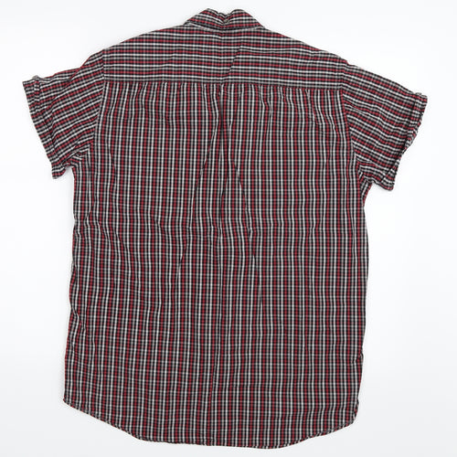 Soviet Mens Red Check   Button-Up Size L