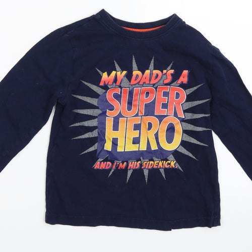 Primark Boys Blue   Basic T-Shirt Size 5-6 Years