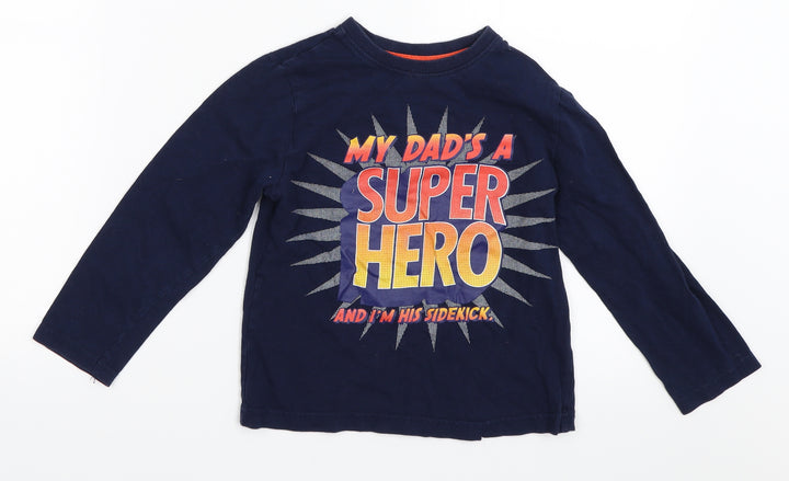 Primark Boys Blue Basic T-Shirt Size 5-6 Years