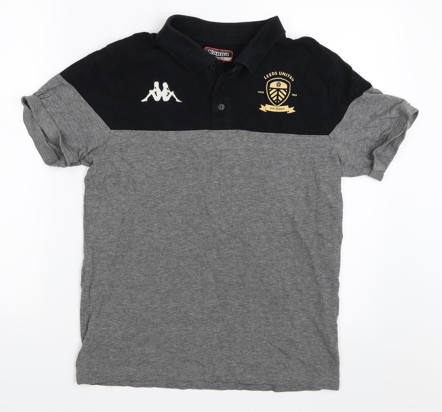 Kappa Mens Grey    Polo Size S  - Leeds United FC