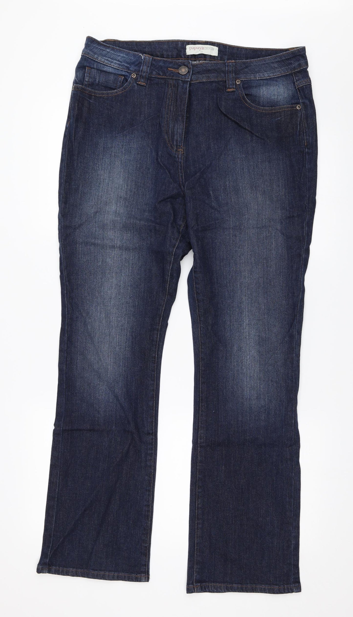 Papaya Womens Blue  Denim Bootcut Jeans Size 16 L30.5 in
