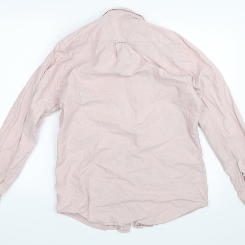 Primark Mens Pink    Button-Up Size M