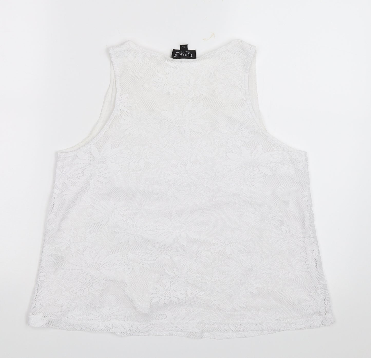 Topshop Womens White   Basic Tank Size 10