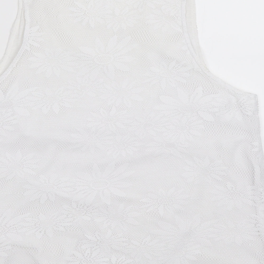 Topshop Womens White   Basic Tank Size 10