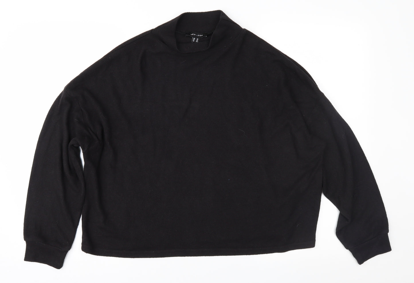 New Look Womens Black  Fleece Pullover Jumper Size M