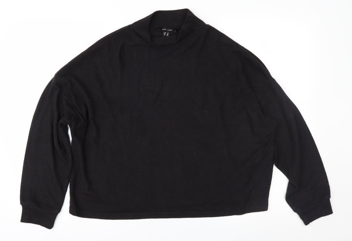 New Look Womens Black  Fleece Pullover Jumper Size M