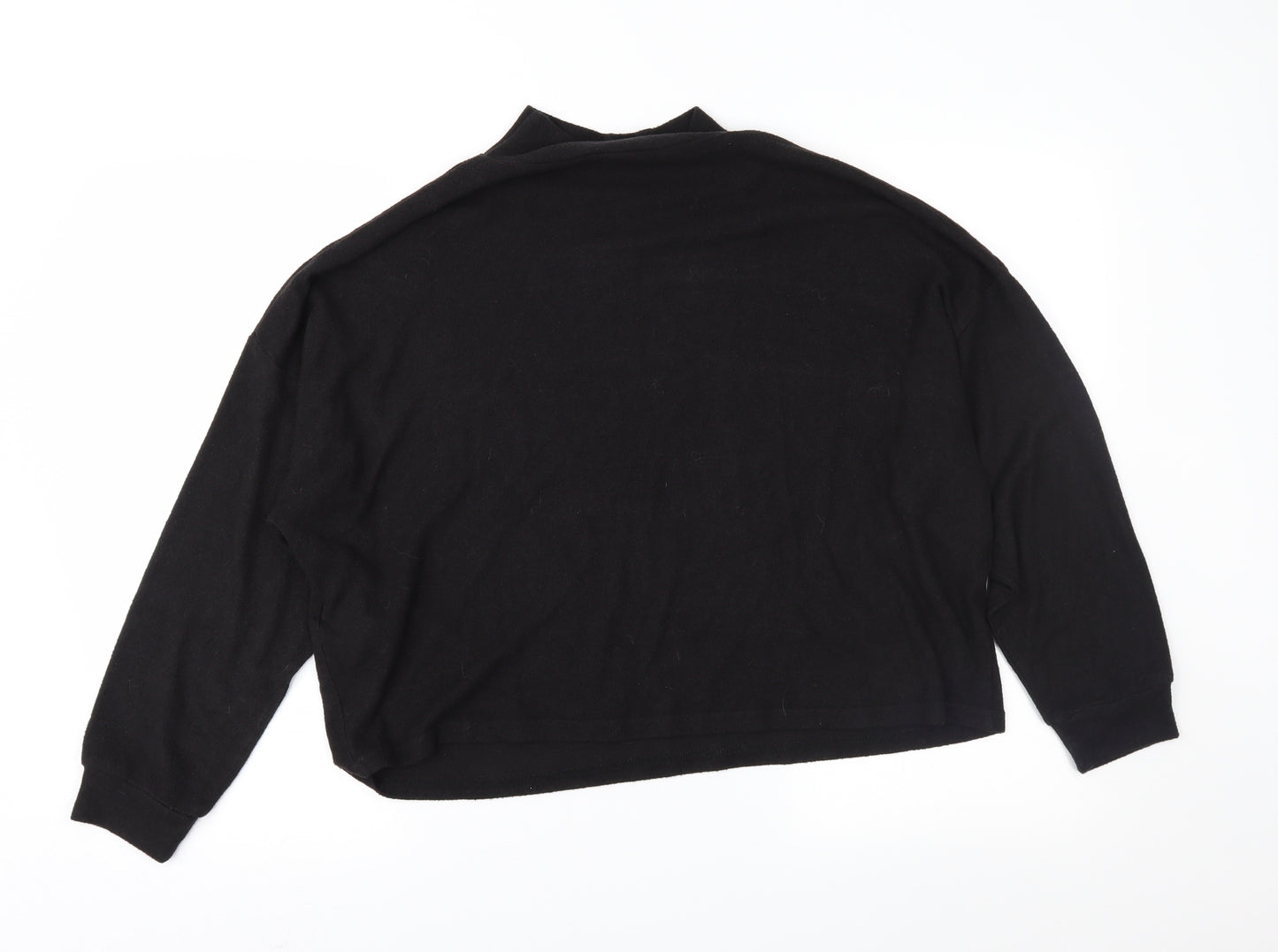 New Look Womens Black  Fleece Pullover Jumper Size M