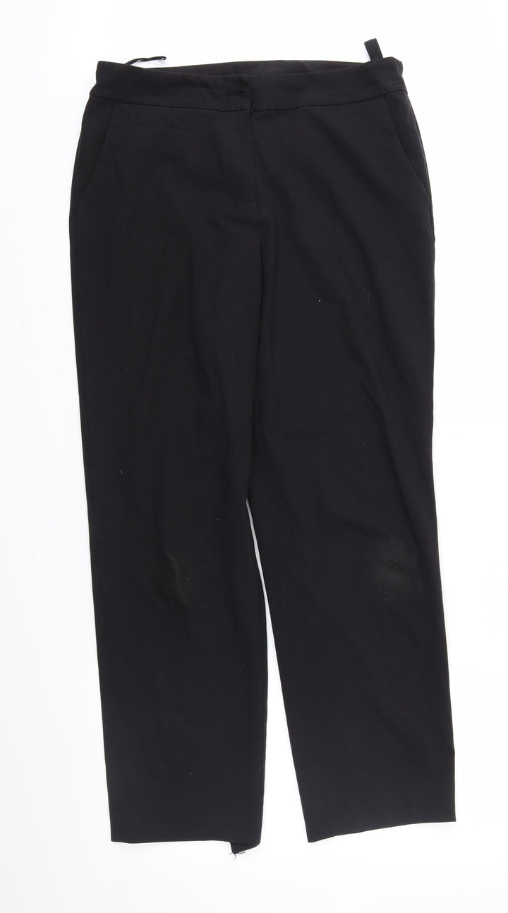 TU Womens Black Trousers Size 12 L28 in