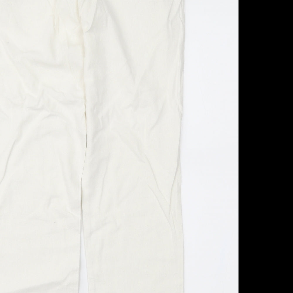 Dorothy Perkins Womens Ivory   Trousers  Size 10 L28 in