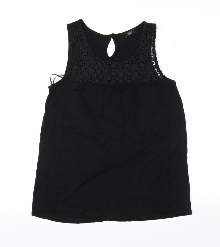 F&F Womens Black Basic Blouse Size 8