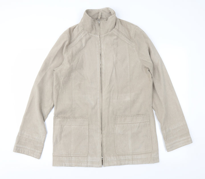 Debenhams Womens Brown   Jacket  Size 10  - Faux Suede