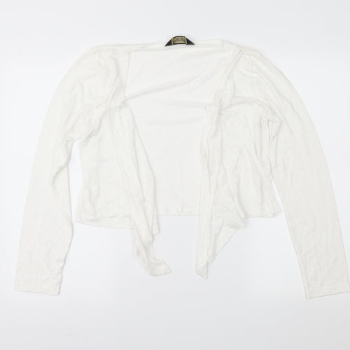 Originals Womens White Floral Jersey Cardigan Jumper Size 16