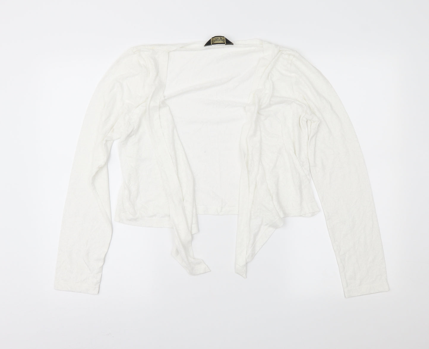 Originals Womens White Floral Jersey Cardigan Jumper Size 16