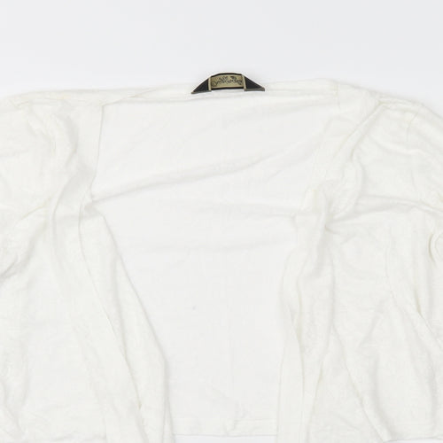 Originals Womens White Floral Jersey Cardigan Jumper Size 16