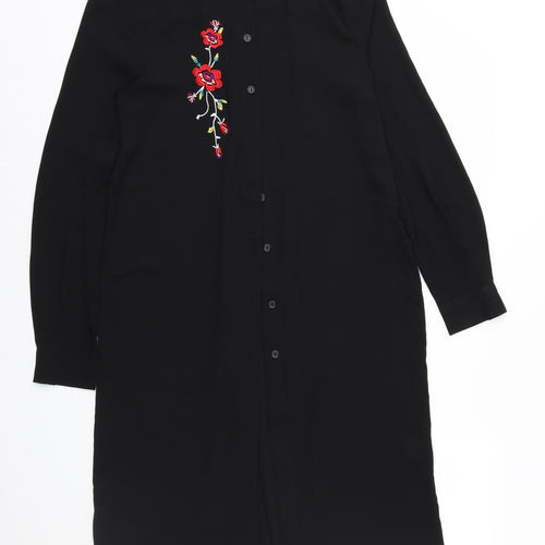 Izabel London Womens Black   Shirt Dress  Size 8