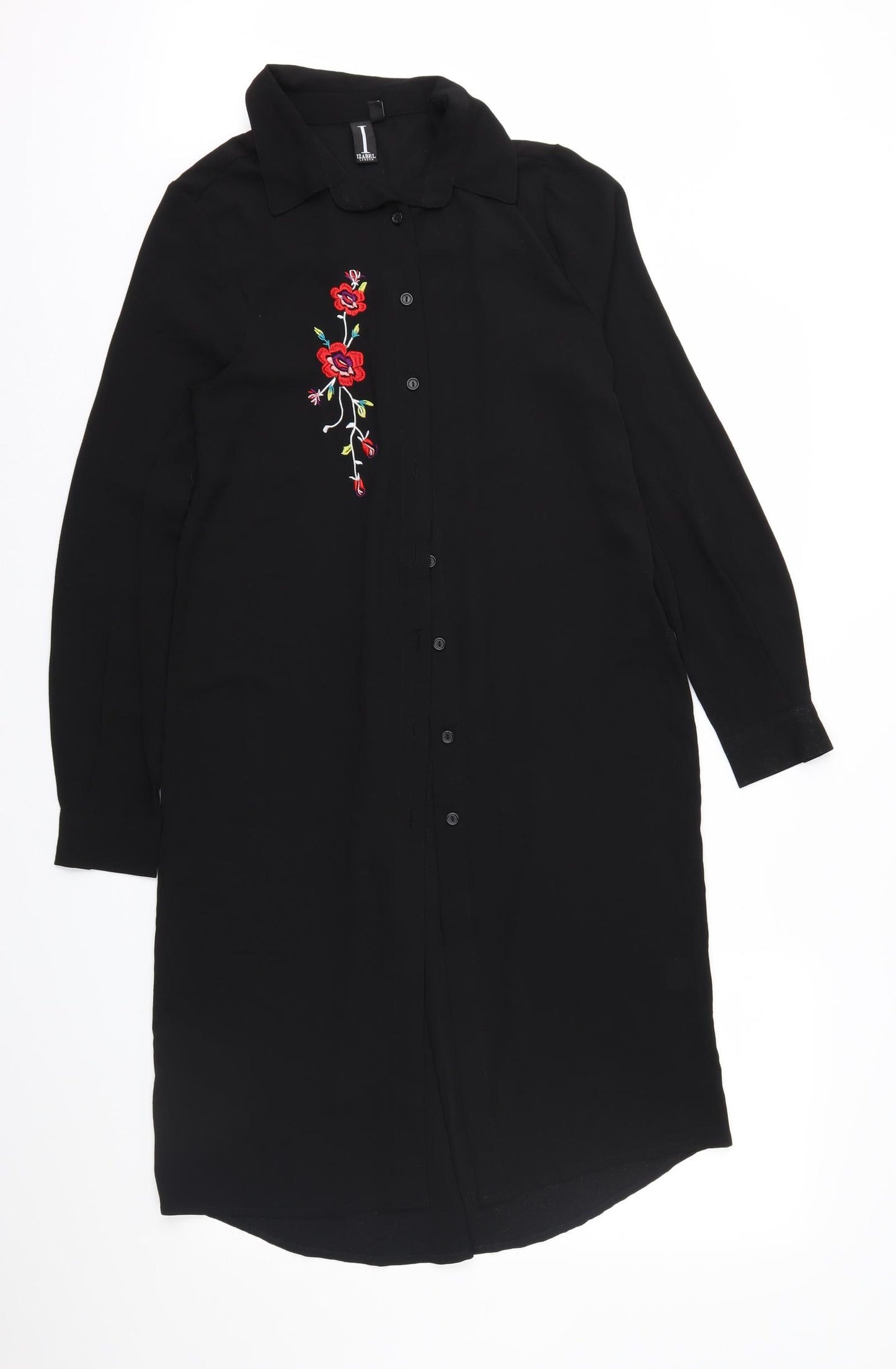 Izabel London Womens Black   Shirt Dress  Size 8