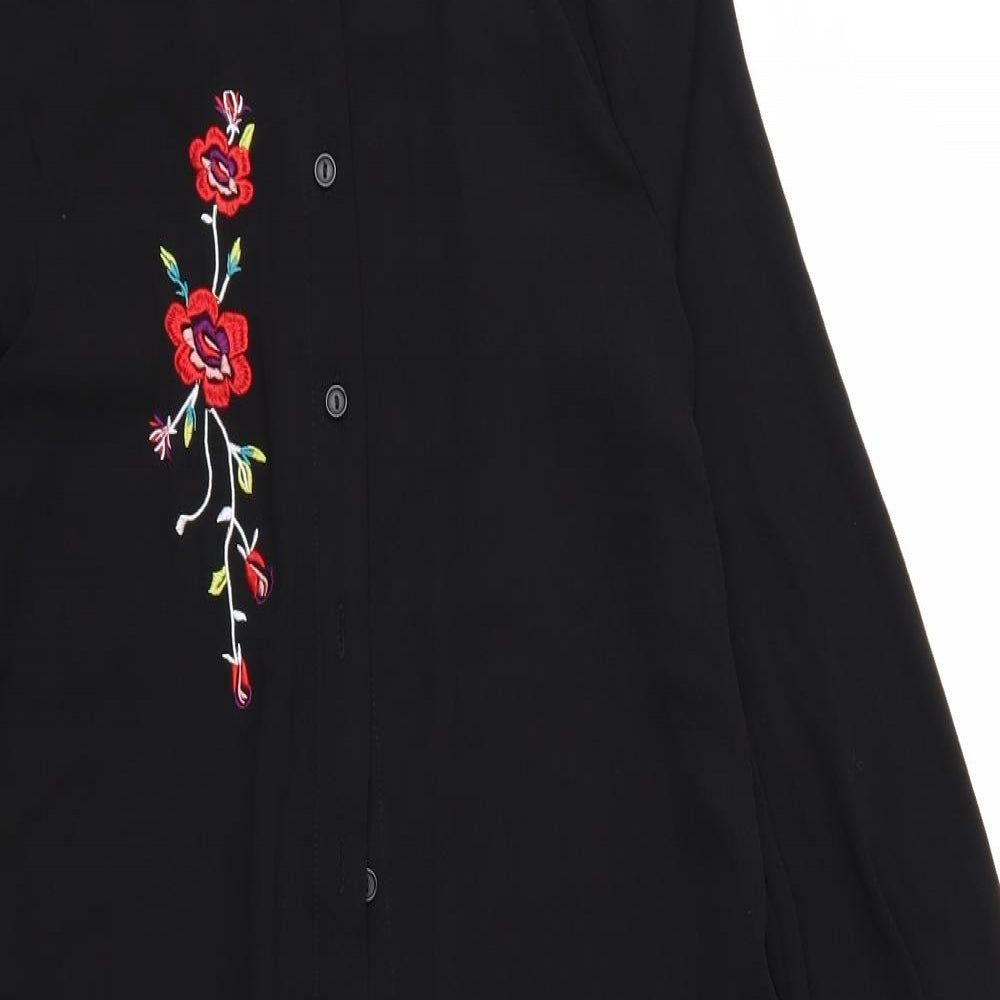 Izabel London Womens Black   Shirt Dress  Size 8