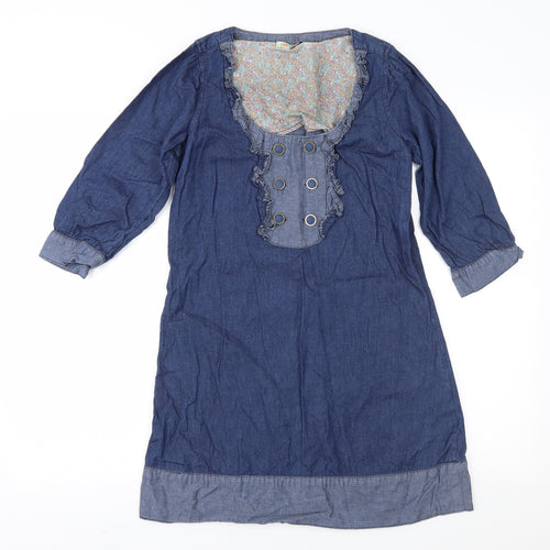 Denim & Co. Womens Blue  Denim Shift  Size 10