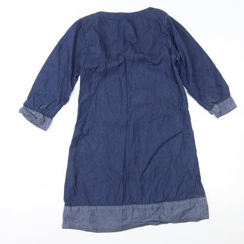 Denim & Co. Womens Blue  Denim Shift  Size 10
