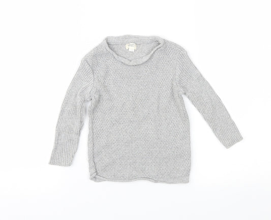 Front view of River Island Baby Grey jumper, size 9-12, Months
