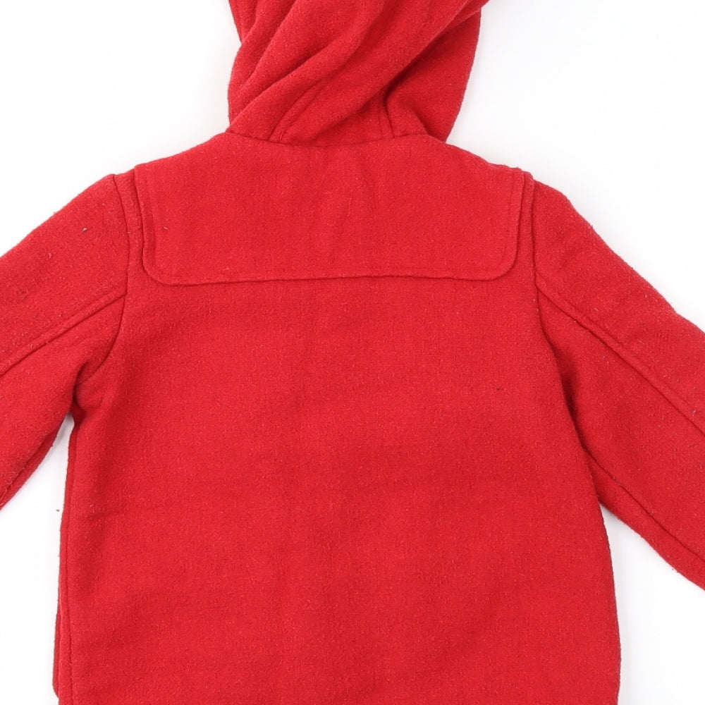 Marks and Spencer Girls Red   Duffle Coat Coat Size 2-3 Years